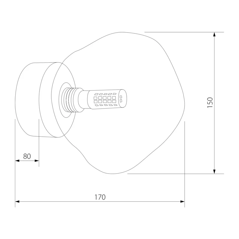 Потолочный светильник со стеклянным плафоном 11104 Lava Sabia TK Lighting 3
