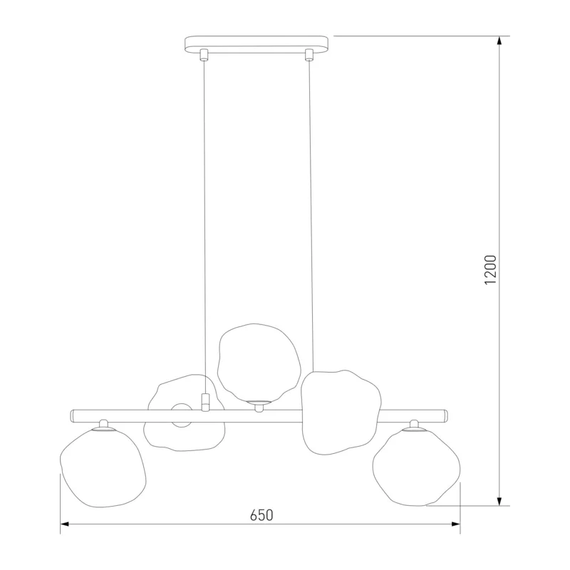 Подвесной светильник со стеклянными плафонами 11111 Lava Sabia TK Lighting 4