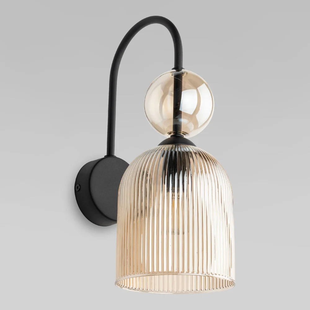 Настенный светильник с плафоном из фактурного стекла 11140 Sophia Cognac TK Lighting