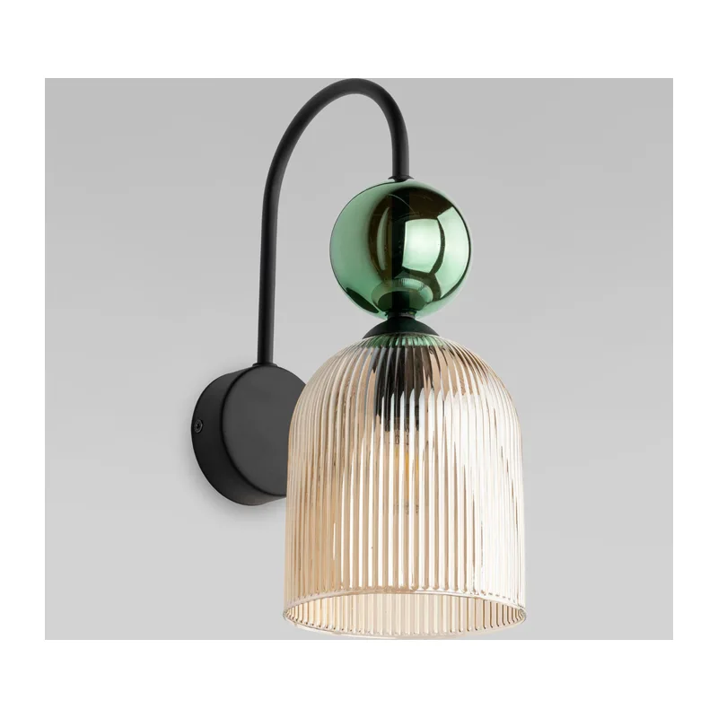 Настенный светильник со стеклянным плафоном 11143 Sophia Green Cognac TK Lighting