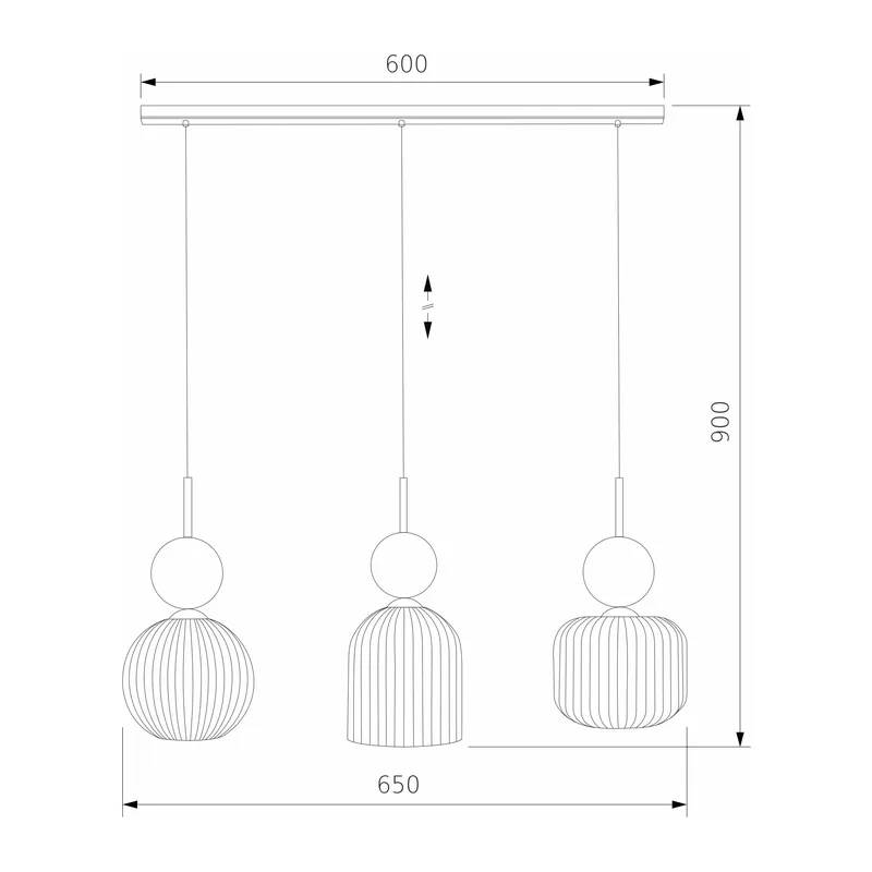 Подвесной светильник со стеклянными плафонами 11147 Sophia Green Cognac TK Lighting 2
