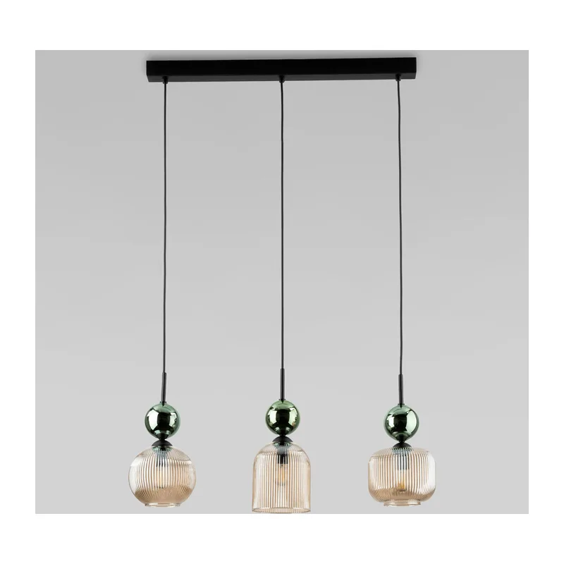 Подвесной светильник со стеклянными плафонами 11147 Sophia Green Cognac TK Lighting
