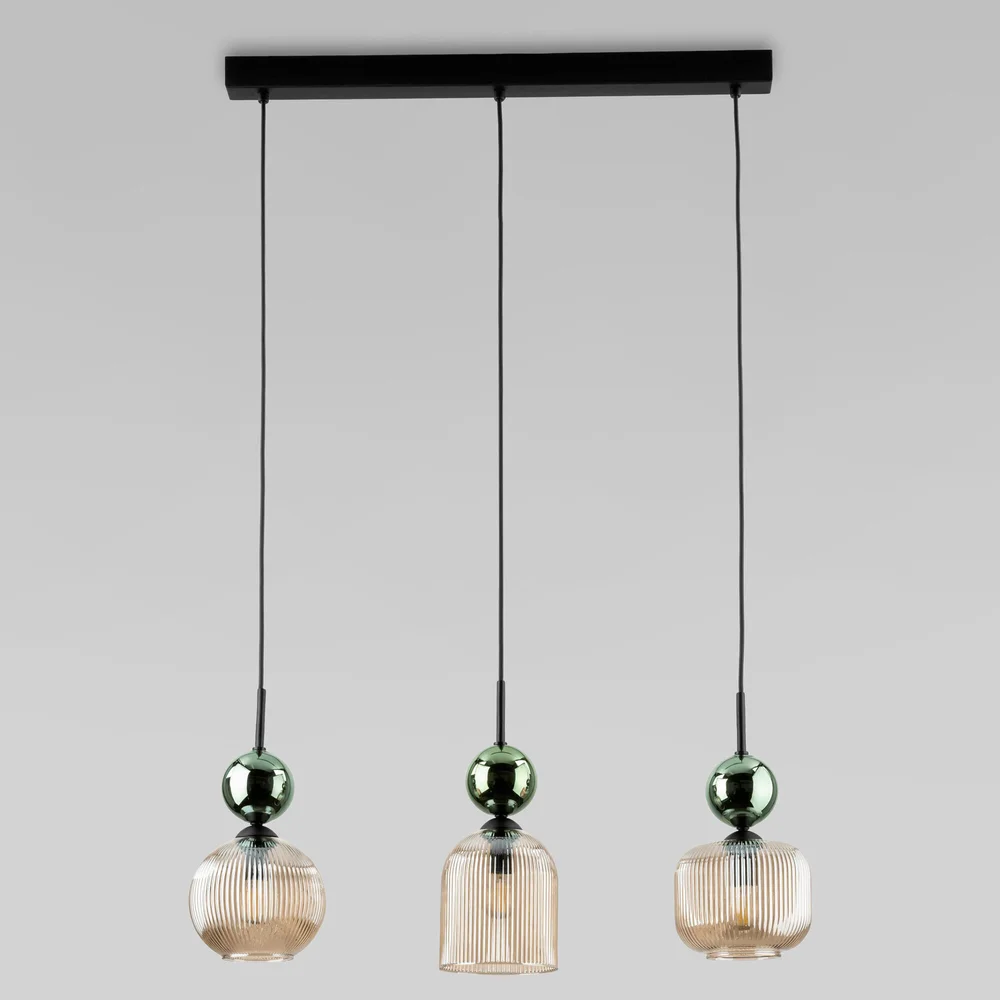 Подвесной светильник со стеклянными плафонами 11147 Sophia Green Cognac TK Lighting