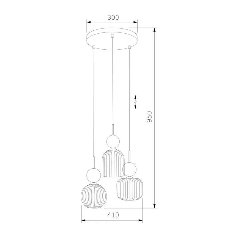 Подвесной светильник со стеклянными плафонами 11148 Sophia Green Cognac TK Lighting 2