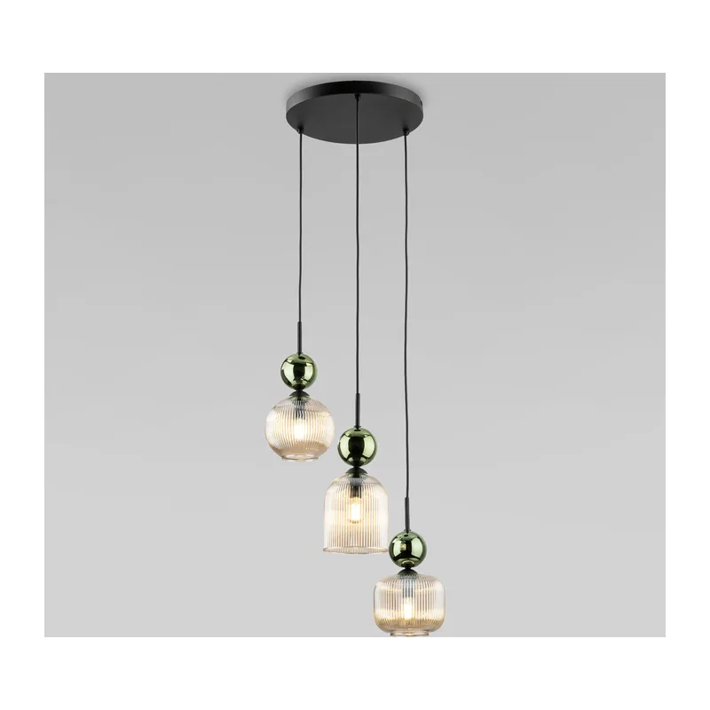 Подвесной светильник со стеклянными плафонами 11148 Sophia Green Cognac TK Lighting