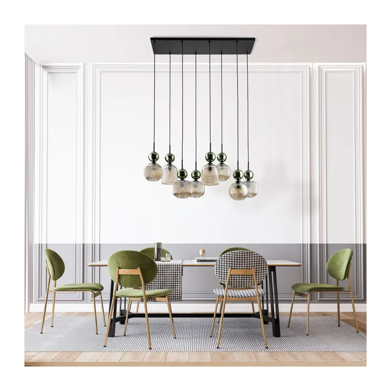 Подвесной светильник со стеклянными плафонами 11151 Sophia Green Cognac TK Lighting 2