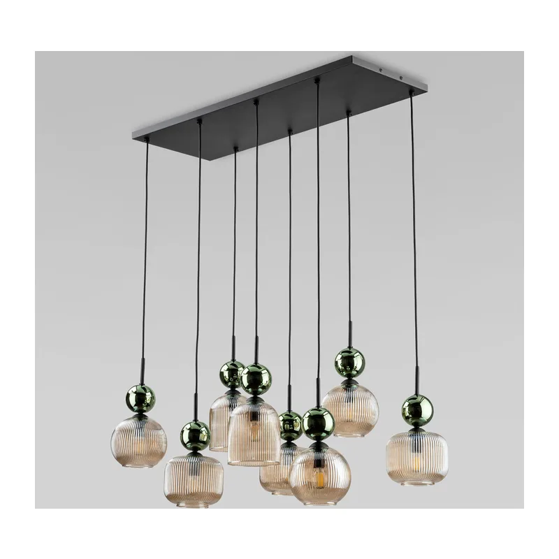 Подвесной светильник со стеклянными плафонами 11151 Sophia Green Cognac TK Lighting
