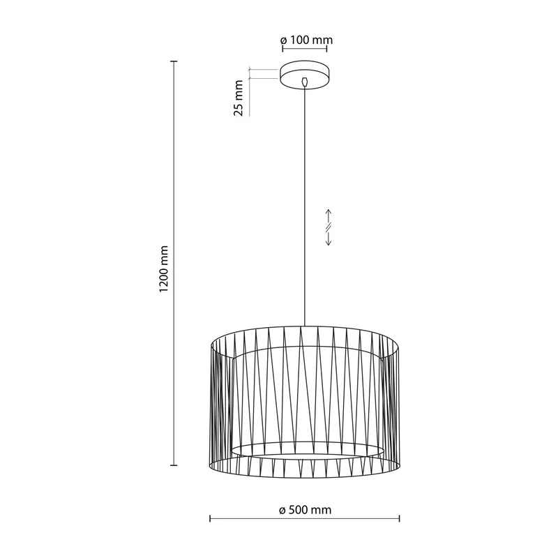 Подвесной светильник с тканевым плафоном 11461 Harmony TK Lighting 4