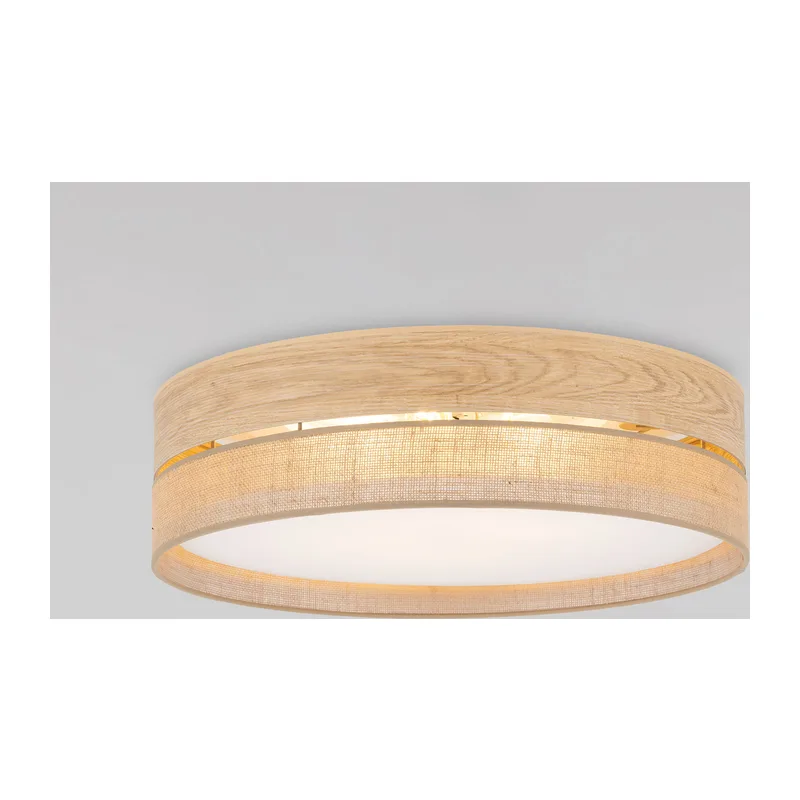 Потолочный светильник с абажуром из натурального дерева и ткани 11791 TK Lighting