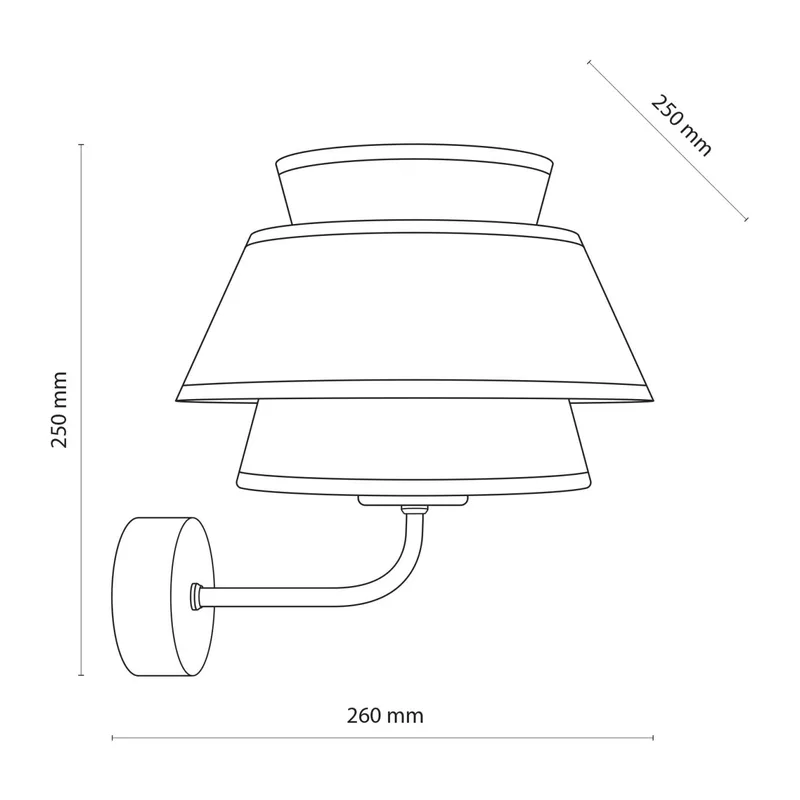 Настенный светильник с плафоном из натурального дерева и ткани 11804 TK Lighting 5