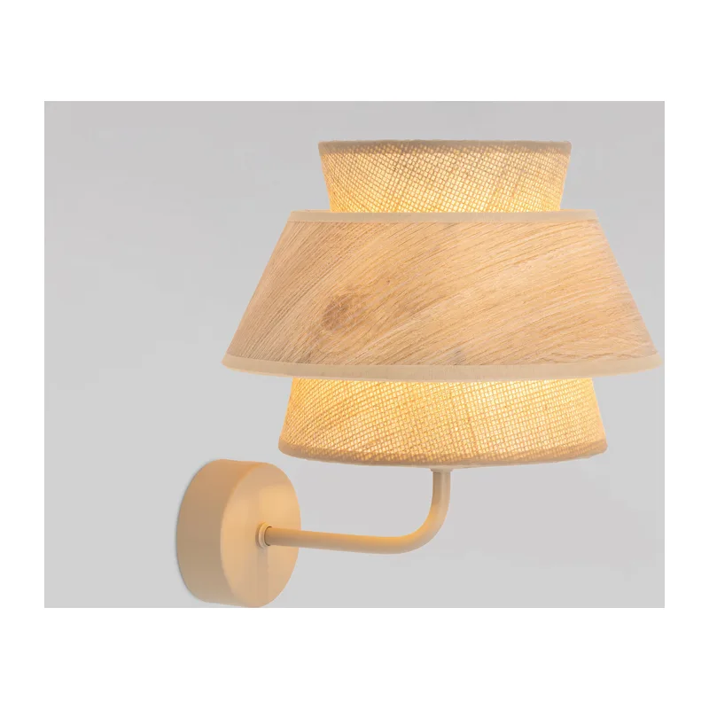 Настенный светильник с плафоном из натурального дерева и ткани 11804 TK Lighting