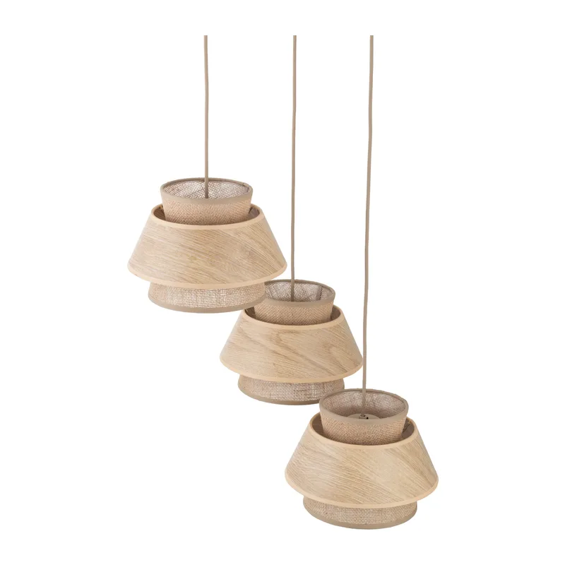 Подвесной светильник с плафоном из натурального дерева и ткани 11808 TK Lighting 3