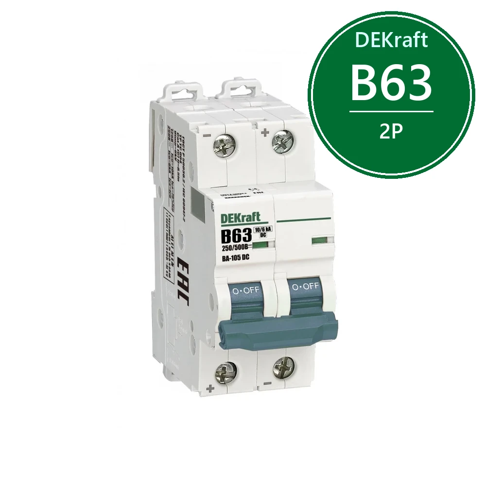 Автоматический выключатель ВА-105 2P 63А B 500В DC