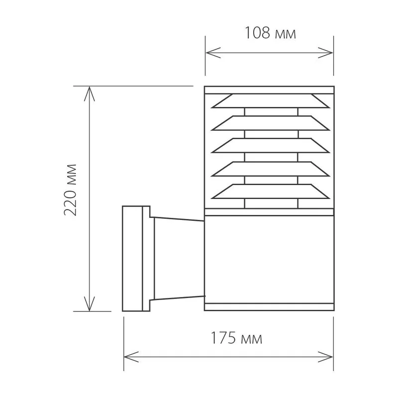 Настенный уличный светильник 1408 Techno cерый IP54 1408 Techno cерый Elektrostandard 4