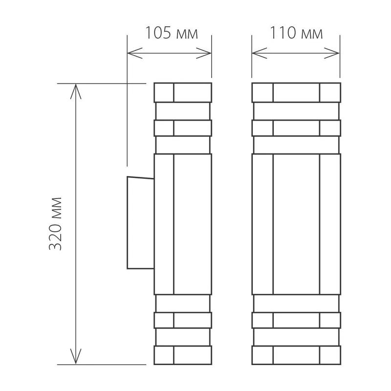 Настенный уличный светильник 1443 Techno черный IP54 1443 Techno черный Elektrostandard 4