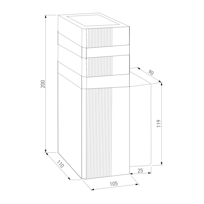 Настенный уличный светильник 1450 Techno черный IP54 1450 Techno черный Elektrostandard 4