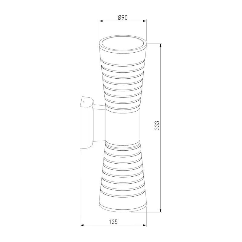 Настенный светодиодный светильник Tube double черный IP54 1502 TECHNO LED Elektrostandard 4