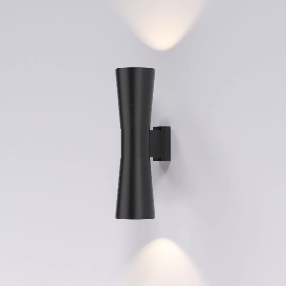 Настенный светодиодный светильник Tube double черный IP54 1502 TECHNO LED Elektrostandard