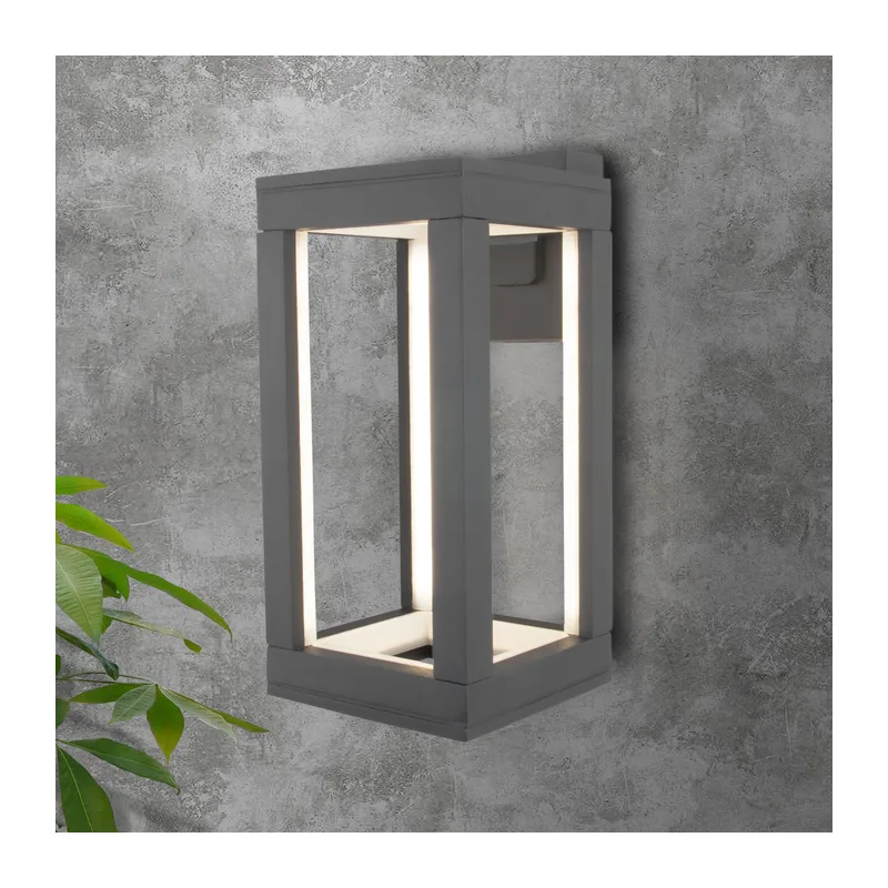 Уличный настенный светодиодный светильник Frame LED IP54 1527 TECHNO LED серый Elektrostandard 2