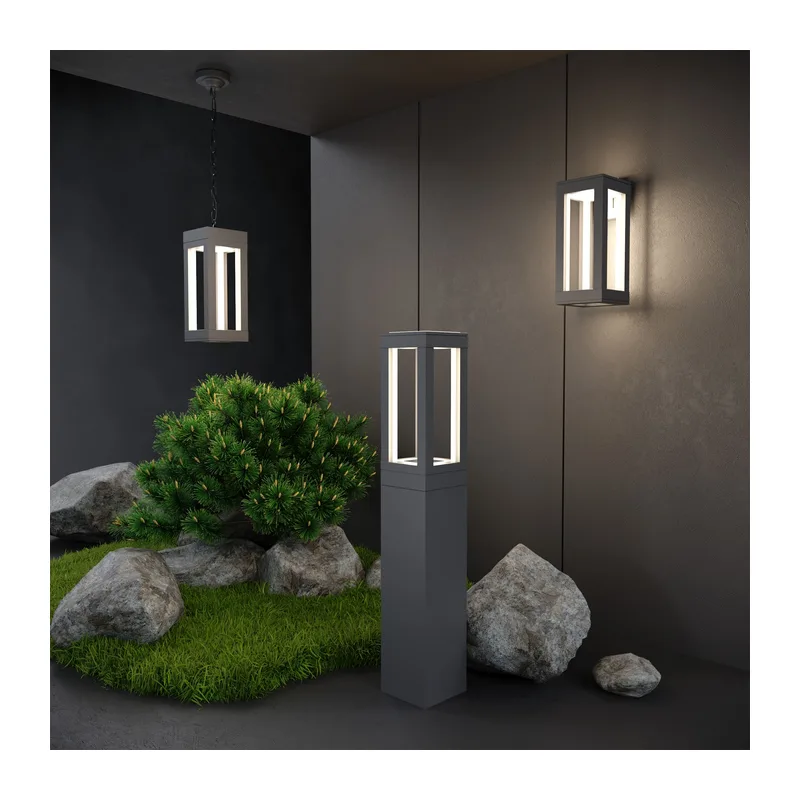 Уличный настенный светодиодный светильник Frame LED IP54 1527 TECHNO LED серый Elektrostandard 6