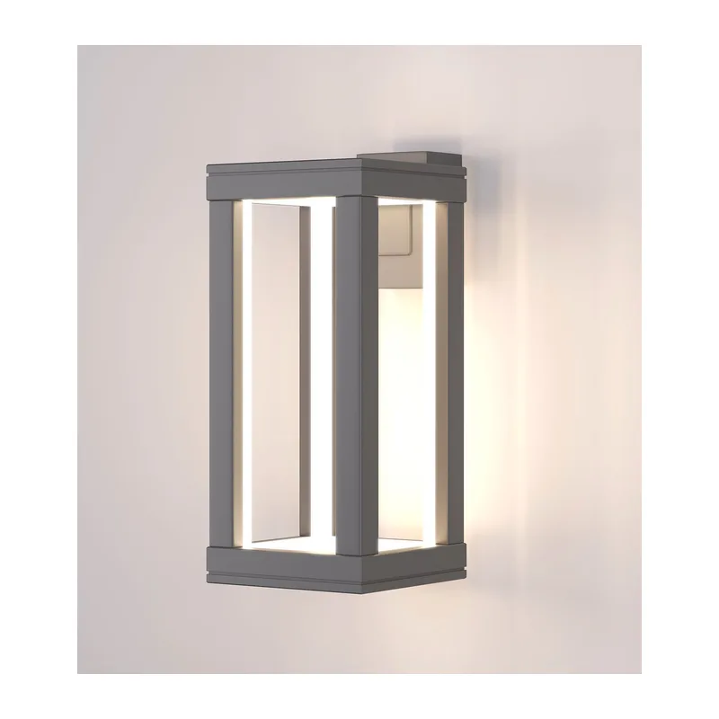 Уличный настенный светодиодный светильник Frame LED IP54 1527 TECHNO LED серый Elektrostandard