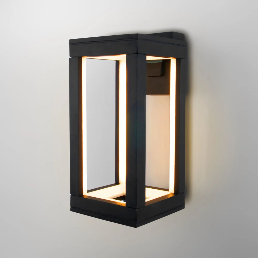 Уличный настенный светодиодный светильник Frame LED IP54 1527 TECHNO LED черный Elektrostandard