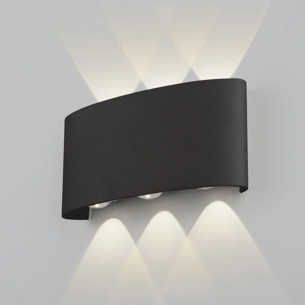 Пылевлагозащищенный светодиодный светильник Twinky Trio чёрный IP54 1551 Techno LED чёрный Elektrostandard