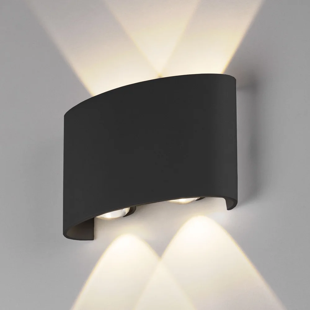 Пылевлагозащищенный светодиодный светильник Twinky Double чёрный IP54 1555 TECHNO LED Elektrostandard