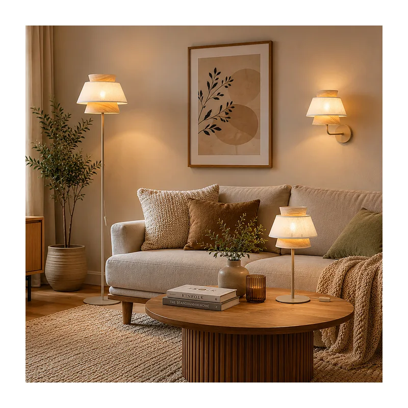 Настольная лампа с плафоном из натурального дерева и ткани 16222 TK Lighting 4