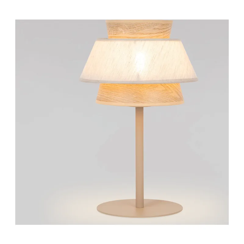 Настольная лампа с плафоном из натурального дерева и ткани 16222 TK Lighting