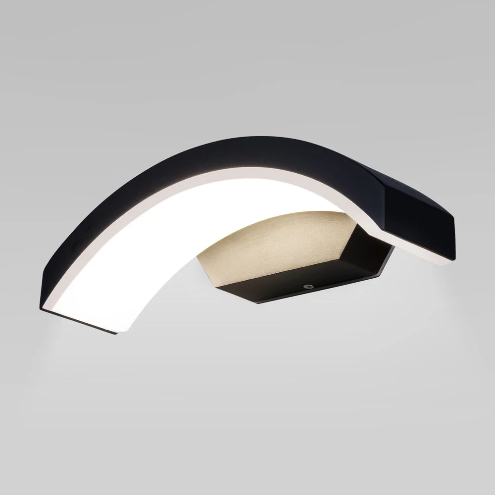 Пылевлагозащи<wbr>щенный настенный светодиодный светильник Asteria D IP54 1671 Techno LED черный Elektrostandard
