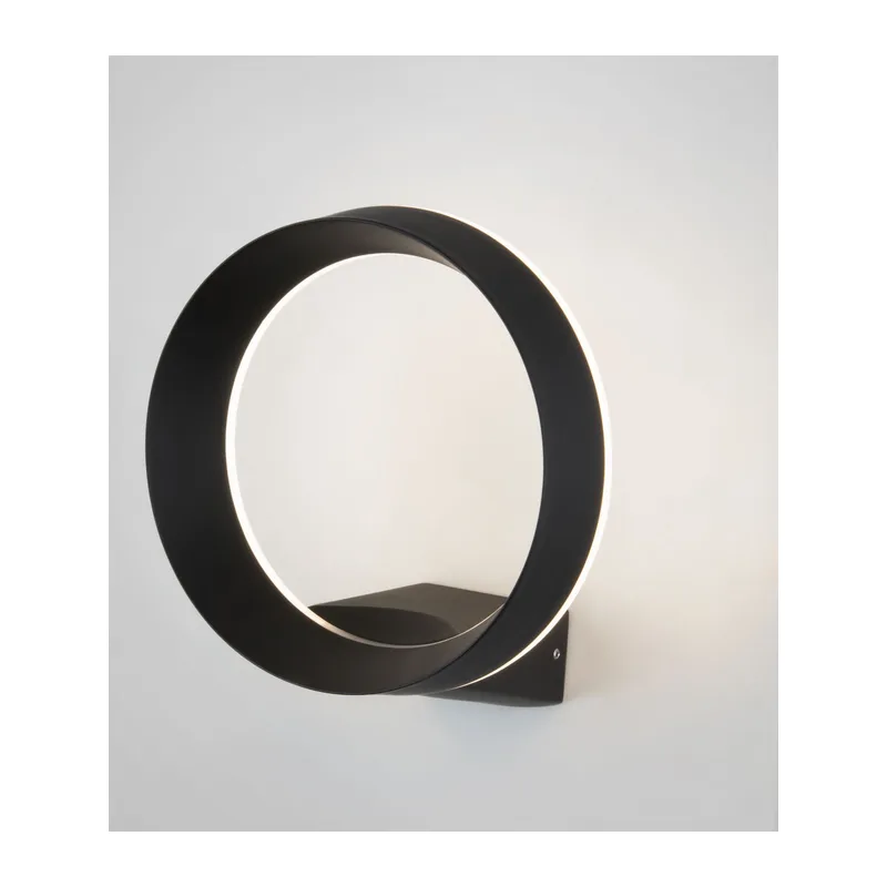 Уличный настенный светодиодный светильник Ring IP54 1710 TECHNO LED черный Elektrostandard 3
