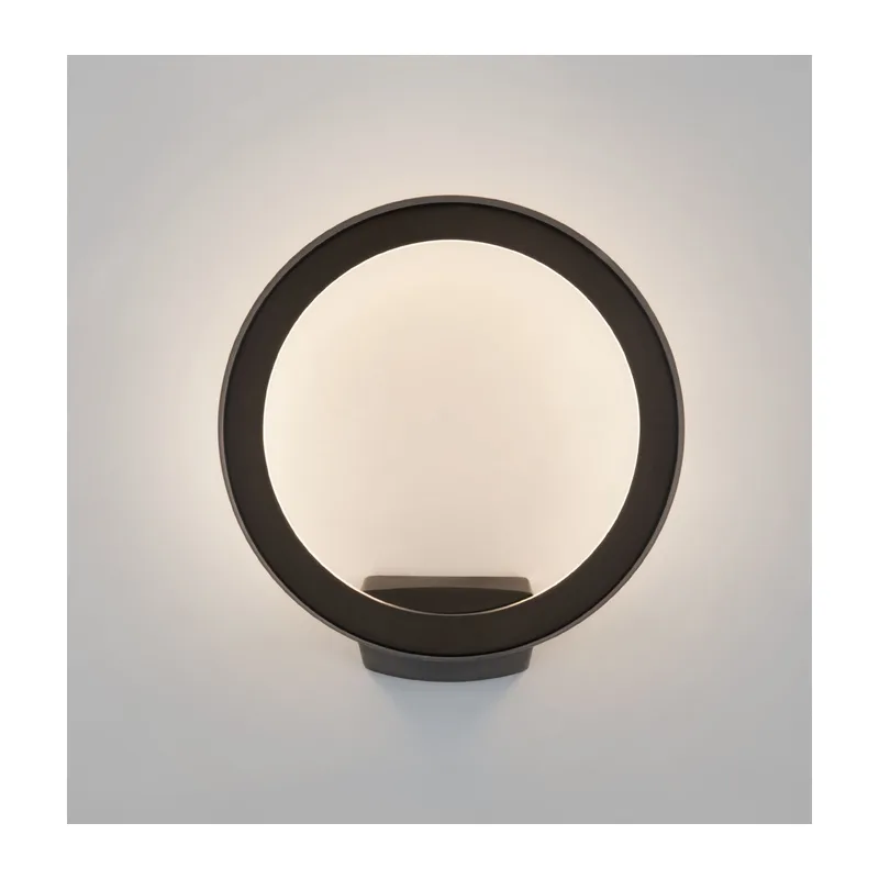 Уличный настенный светодиодный светильник Ring IP54 1710 TECHNO LED черный Elektrostandard 5