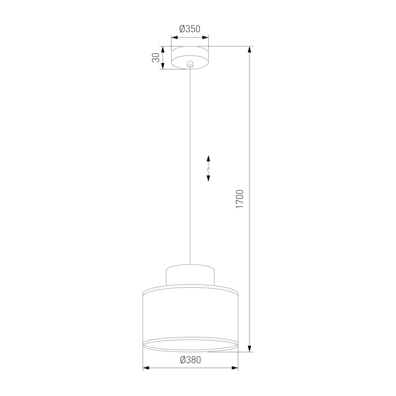 Подвесной светильник с тканевым рассеивателем 1856 Duo TK Lighting 4