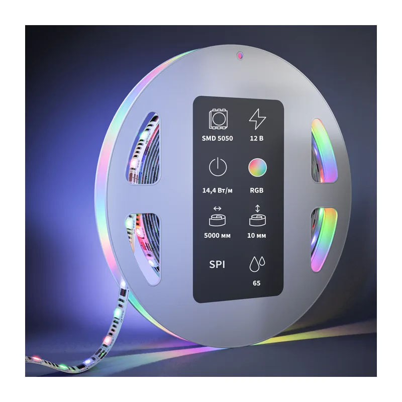 Светодиодная лента 12В 5050 14,4Вт/м 5м IP 65 Адресная (SPI) Цветная (RGB) 201243 Maytoni 2