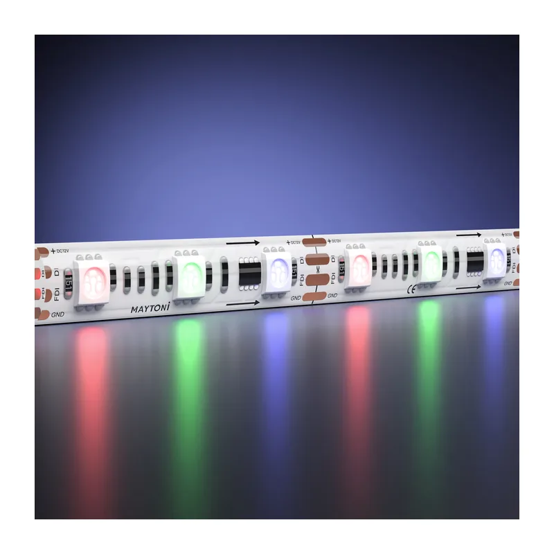Светодиодная лента 12В 5050 14,4Вт/м 5м IP 65 Адресная (SPI) Цветная (RGB) 201243 Maytoni