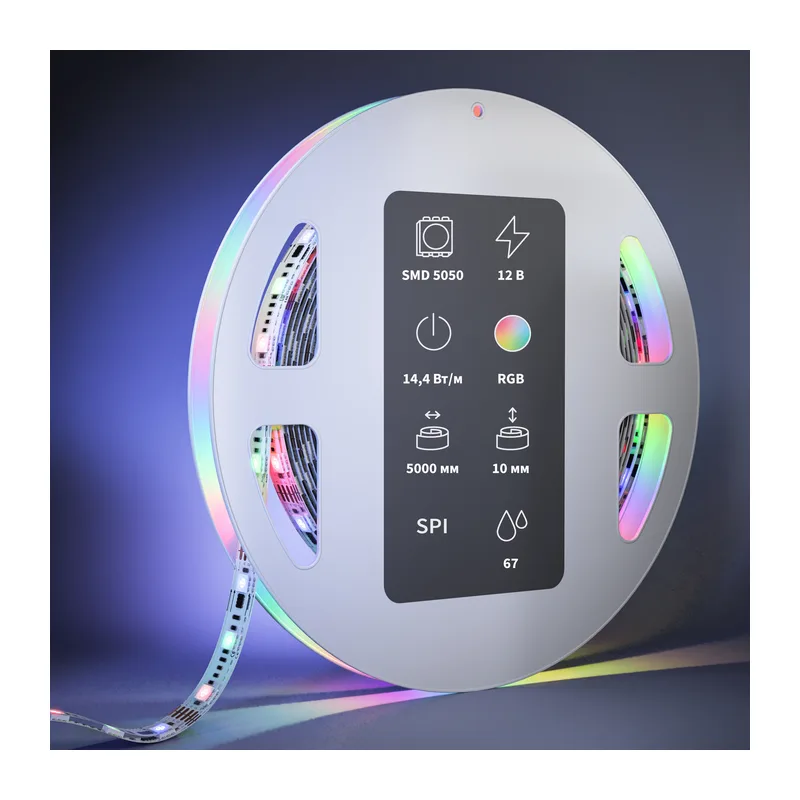 Светодиодная лента 12В 5050 14,4Вт/м 5м IP 67 Адресная (SPI) Цветная (RGB) 201244 Maytoni 2