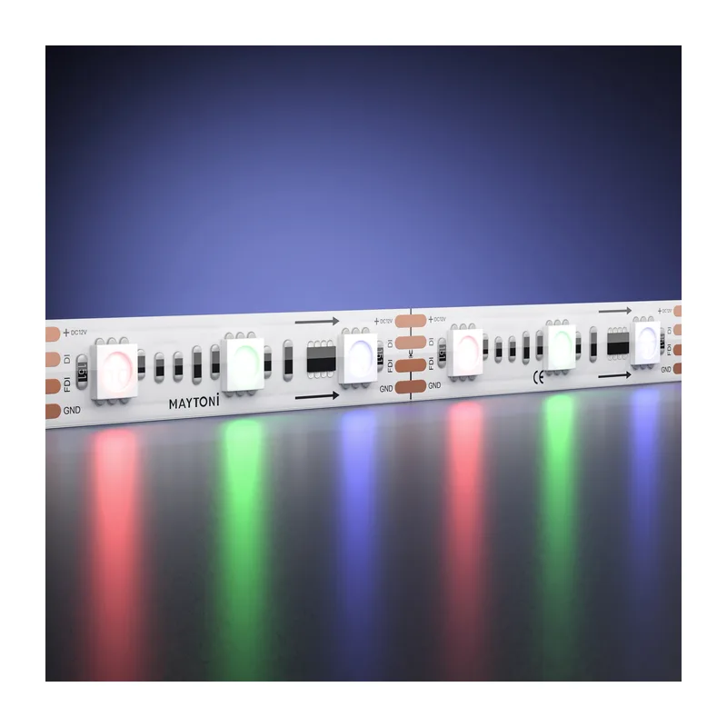 Светодиодная лента 12В 5050 14,4Вт/м 5м IP 67 Адресная (SPI) Цветная (RGB) 201244 Maytoni