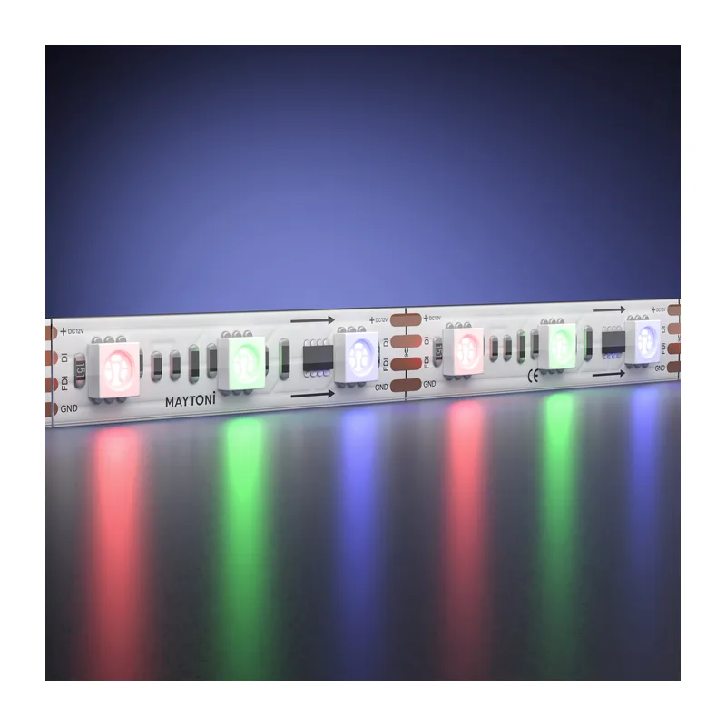 Светодиодная лента 12В 5050 14,4Вт/м 5м IP 68 Адресная (SPI) Цветная (RGB) 201245 Maytoni