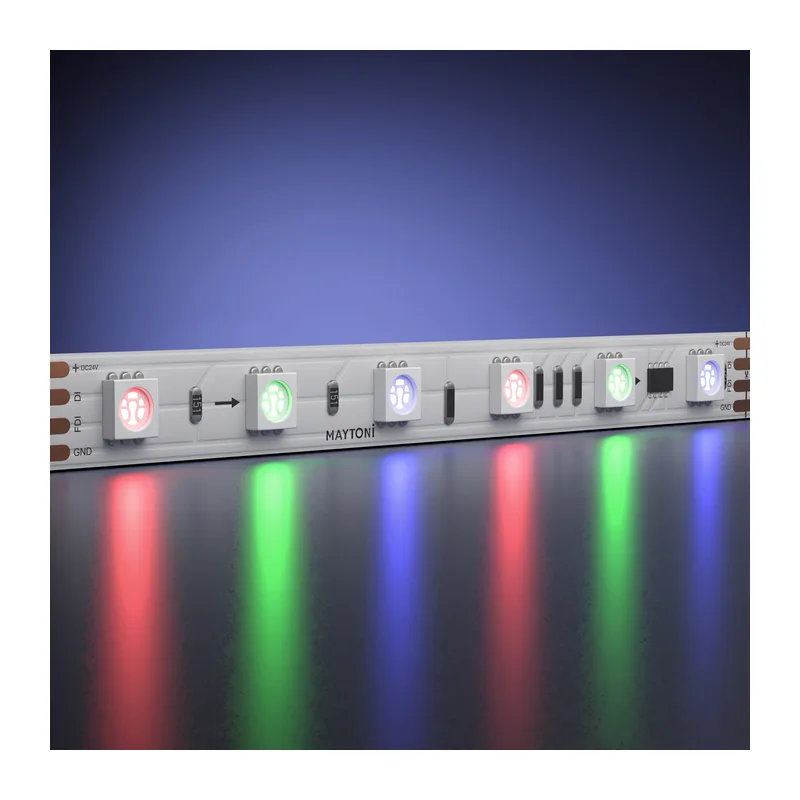 Светодиодная лента 24В 5050 14,4Вт/м 5м IP 20 Адресная (SPI) Цветная (RGB) 201246 Maytoni