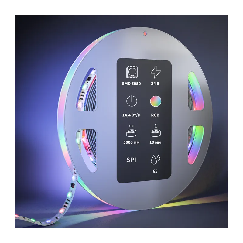 Светодиодная лента 24В 5050 14,4Вт/м 5м IP 65 Адресная (SPI) Цветная (RGB) 201247 Maytoni 2