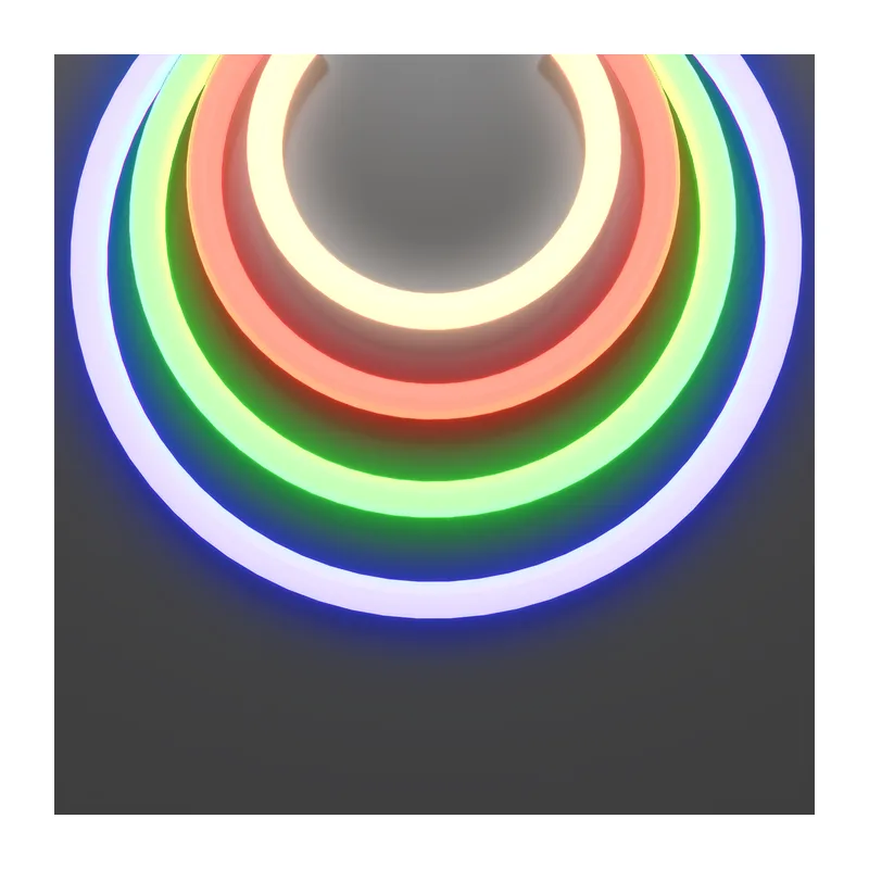Гибкий неон круглый 360° D25 24В 17,2Вт/м Цветной (RGB) + 3000К IP65 5м Maytoni 20304 6