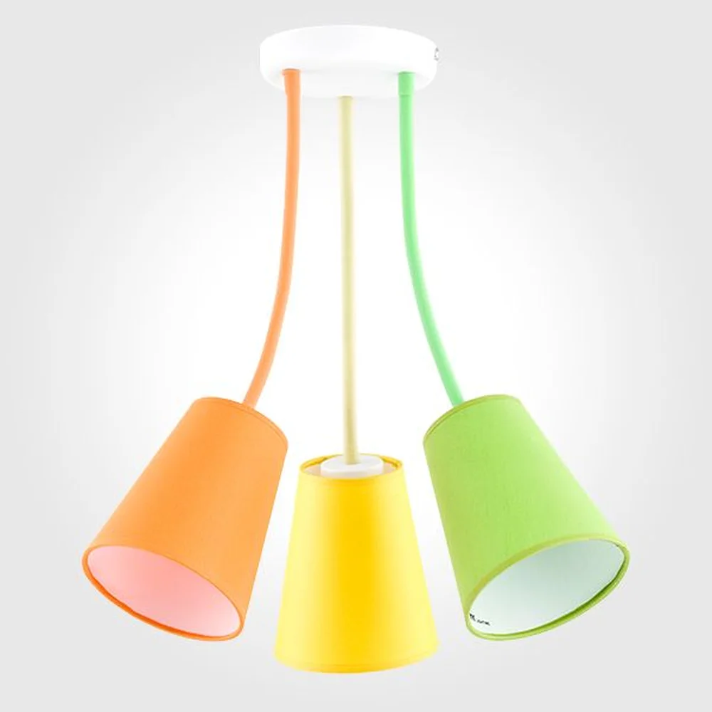 Светильник потолочный с тремя плафонами 2106 Wire Colour TK Lighting