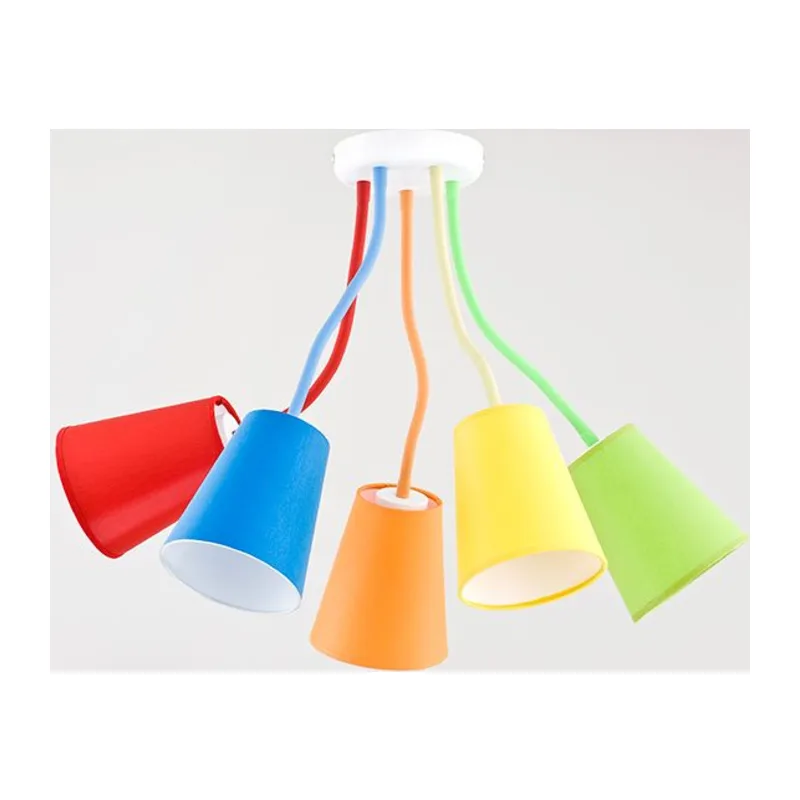 Потолочная люстра с разноцветными плафонами 2107 Wire Colour TK Lighting 2