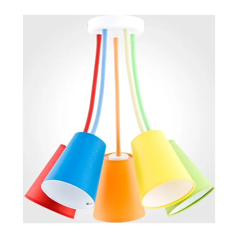 Потолочная люстра с разноцветными плафонами 2107 Wire Colour TK Lighting