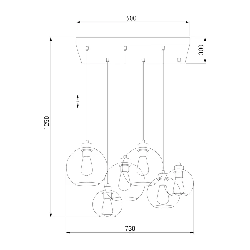 Подвесной светильник в стиле лофт 2164 Cubus TK Lighting 4