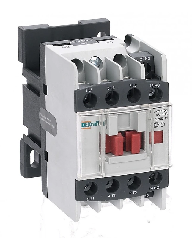 Контактор 12А 36В АС3 1НО+1НЗ КМ-103 Dekraft 2