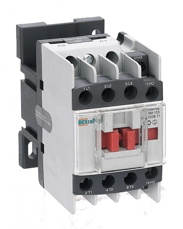 Контактор 18А 220В АС3 1НО+1НЗ КМ-103 Dekraft 2
