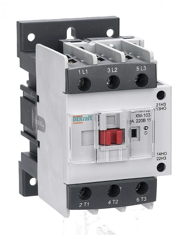 Контактор 50А 220В АС3 1НО+1НЗ КМ-103 Dekraft 2