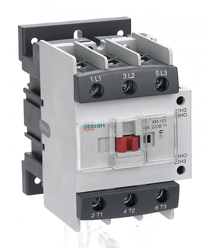 Контактор 80А 220В АС3 1НО+1НЗ КМ-103 Dekraft 2